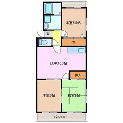 エスポワール富洲原の物件間取画像